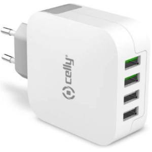 Celly USB CHARGER 4 PORTS 4.8A