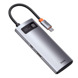 Baseus Metal Gleam Series 5 in 1 HUB Multifunctional Type-C To Type C