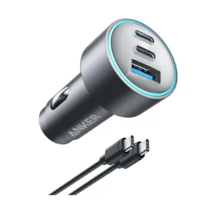 Anker 535 – 3-Port 67W USB-C Car Charger with cable