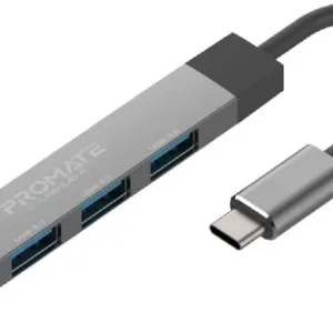 Promate USB-C Hub with 4USB Port USB-C to USB-A Adapter
