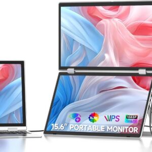 V2COM Laptop Screen Extender, 15.6" Folding Portable Monitor for Laptop