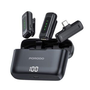 Porodo Wireless Lavalier Microphone set